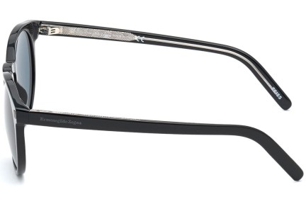 Okulary przeciwsłoneczne Zegna EZ0172 01V Okrągłe Czarne