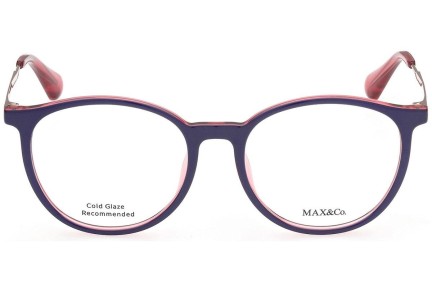 Okulary korekcyjne Max&Co. MO5043 092 Okrągłe Niebieskie