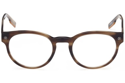 Okulary korekcyjne Zegna EZ5232 050 Okrągłe Brązowe