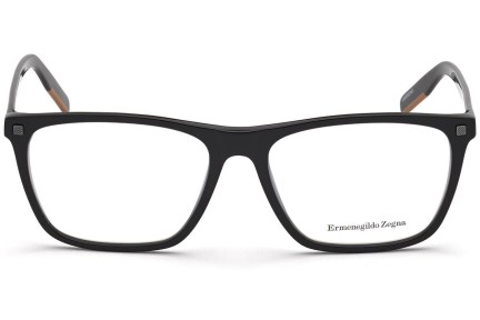 Okulary korekcyjne Zegna EZ5215 001 Kwadratowe Czarne