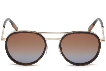 Ochelari de soare Zegna EZ0127 56F Rotunzi Havana