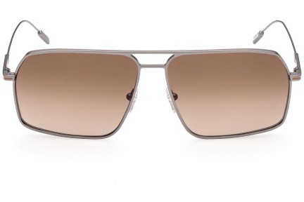 Okulary przeciwsłoneczne Zegna EZ0193 09F Pilotki (Aviator) Srebrne