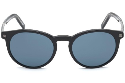 Okulary przeciwsłoneczne Zegna EZ0172 01V Okrągłe Czarne