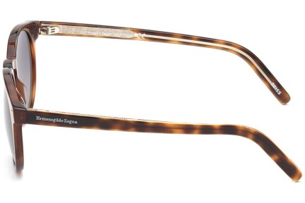 Okulary przeciwsłoneczne Zegna EZ0172 52B Okrągłe Havana
