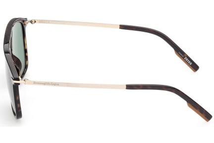 Okulary przeciwsłoneczne Zegna EZ0183 52N Kwadratowe Havana