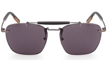 Okulary przeciwsłoneczne Zegna EZ0155 08A Kwadratowe Szare