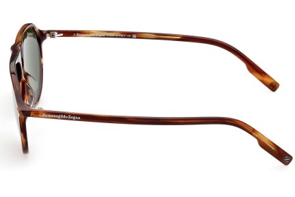 Okulary przeciwsłoneczne Zegna EZ0202 52N Pilotki (Aviator) Havana