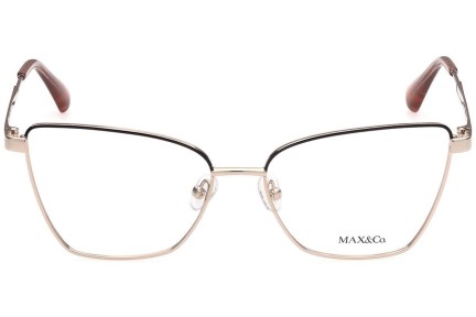 Okulary korekcyjne Max&Co. MO5035 028 Kocie oczy Złote