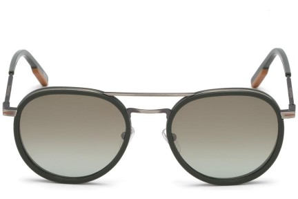 Okulary przeciwsłoneczne Zegna EZ0127 98Q Okrągłe Zielone