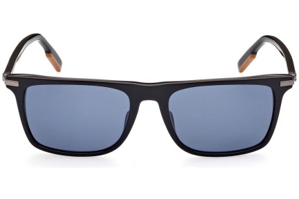 Okulary przeciwsłoneczne Zegna EZ0204 01V Kwadratowe Czarne