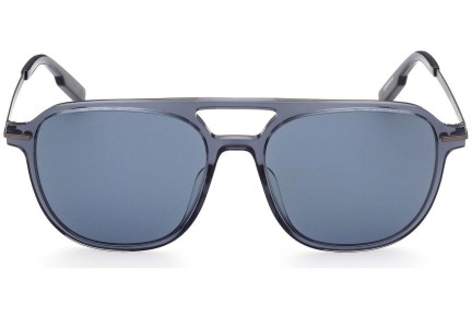 Okulary przeciwsłoneczne Zegna EZ0191 92V Pilotki (Aviator) Niebieskie