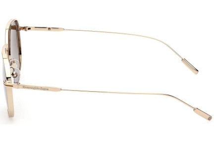 Okulary przeciwsłoneczne Zegna EZ0192 32G Okrągłe Złote