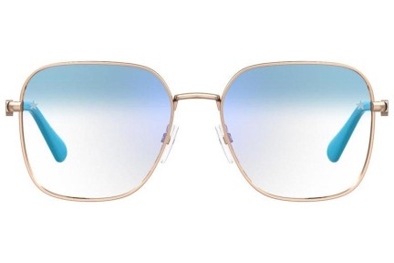 Okulary korekcyjne Chiara Ferragni CF1010/BB HOT/K6 blue-light [non-prescription] Kwadratowe Złote