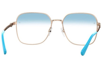 Okulary korekcyjne Chiara Ferragni CF1010/BB HOT/K6 blue-light [non-prescription] Kwadratowe Złote