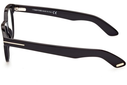 Okulary korekcyjne Tom Ford FT5807-B 001 Okrągłe Czarne