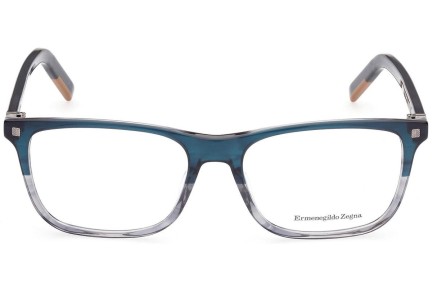 Okulary korekcyjne Zegna EZ5187 092 Kwadratowe Niebieskie