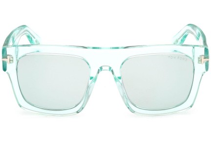 Okulary przeciwsłoneczne Tom Ford Fausto FT0711 84V Flat Top Zielone