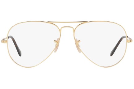 Okulary korekcyjne Ray-Ban Aviator Optics RX6489 2500 Pilotki (Aviator) Złote