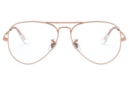 Okulary korekcyjne Ray-Ban Aviator RX6489 3094 Pilotki (Aviator) Złote