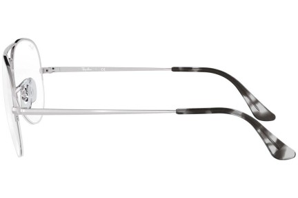 Okulary korekcyjne Ray-Ban Aviator Gaze RX6589 2501 Pilotki (Aviator) Srebrne