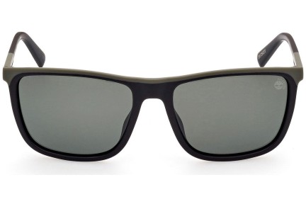 Okulary przeciwsłoneczne Timberland TB9302 02R Polarized Kwadratowe Czarne