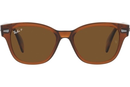Okulary przeciwsłoneczne Ray-Ban RB0880S 664057 Polarized Kwadratowe Brązowe
