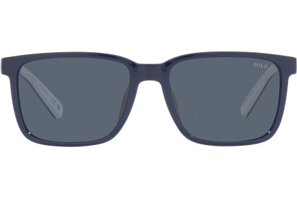 Okulary przeciwsłoneczne Polo Ralph Lauren PH4189U 562087 Prostokątne Niebieskie