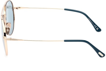 Okulary przeciwsłoneczne Tom Ford FT0996 28X Pilotki (Aviator) Złote