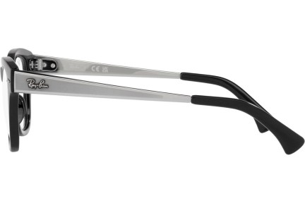 Okulary korekcyjne Ray-Ban RX0707VM 2000 Kwadratowe Czarne