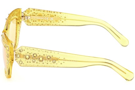 Okulary przeciwsłoneczne Swarovski SK0380 39J Kocie oczy Żółte