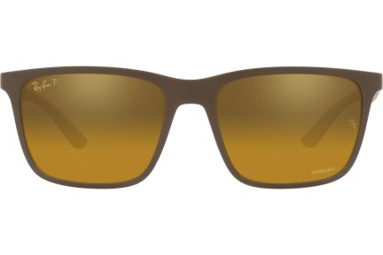 Ochelari de soare Ray-Ban Chromance Collection RB4385 6124A3 Polarized Pătrați Maro