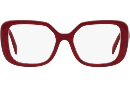 Okulary korekcyjne Prada PR10ZV 15D1O1 Kwadratowe Czerwone