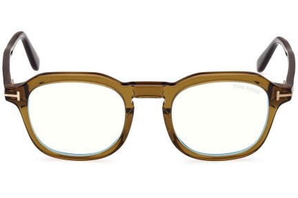 Okulary korekcyjne Tom Ford FT5836-B 098 Kwadratowe Brązowe