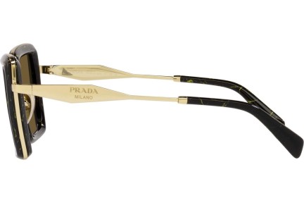 Okulary przeciwsłoneczne Prada PR55ZS 19D01T Kwadratowe Czarne