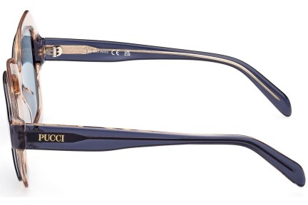 Okulary przeciwsłoneczne Emilio Pucci EP0193 92V Kwadratowe Niebieskie