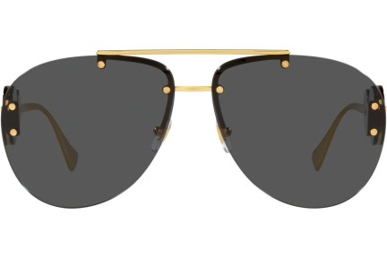 Okulary przeciwsłoneczne Versace Double Medusa Aviator VE2250 100287 Pilotki (Aviator) Złote
