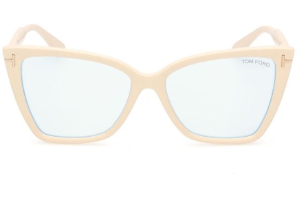 Ochelari Tom Ford FT5844-B 025 Cat Eye Albi