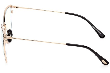 Okulary korekcyjne Tom Ford FT5839-B 001 Kocie oczy Czarne