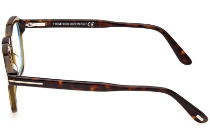 Okulary korekcyjne Tom Ford FT5836-B 098 Kwadratowe Brązowe