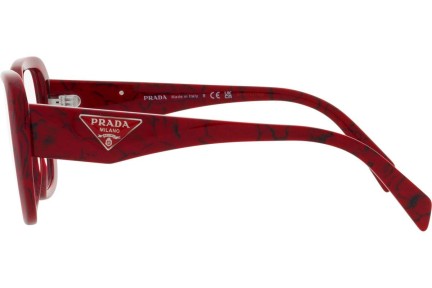 Okulary korekcyjne Prada PR10ZV 15D1O1 Kwadratowe Czerwone