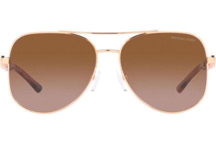 Okulary przeciwsłoneczne Michael Kors Chianti MK1121 110813 Pilotki (Aviator) Złote