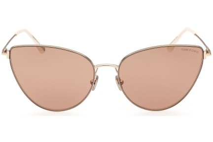 Okulary przeciwsłoneczne Tom Ford FT1005 32G Kocie oczy Złote