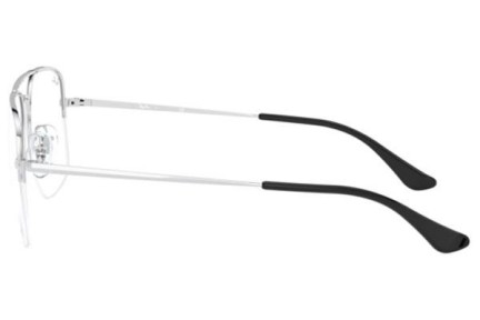 Okulary korekcyjne Ray-Ban The General Gaze RX6441 2501 Pilotki (Aviator) Srebrne