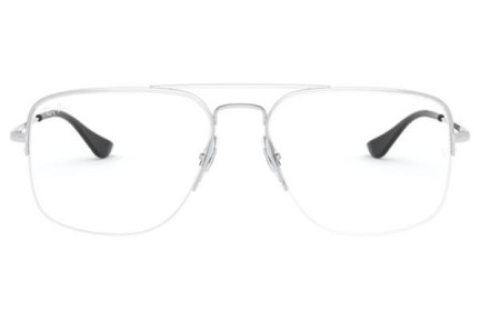 Okulary korekcyjne Ray-Ban The General Gaze RX6441 2501 Pilotki (Aviator) Srebrne