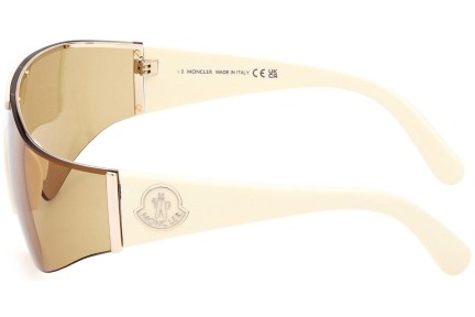 Okulary przeciwsłoneczne Moncler ML0247 25E Pojedyncze | Shield Białe