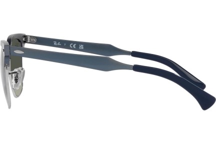 Okulary przeciwsłoneczne Ray-Ban Clubmaster Aluminum RB3507 924871 Browline Niebieskie
