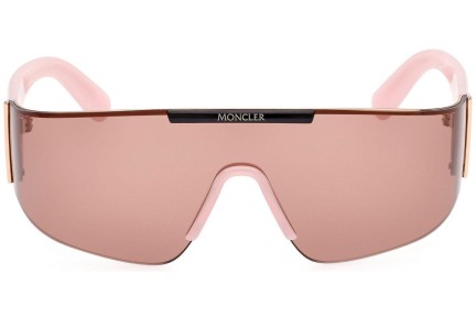 Okulary przeciwsłoneczne Moncler ML0247 72E Pojedyncze | Shield Różowe