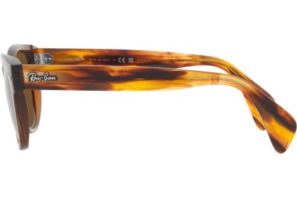 Okulary przeciwsłoneczne Ray-Ban RB0880S 664057 Polarized Kwadratowe Brązowe