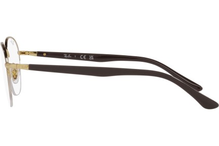 Okulary korekcyjne Ray-Ban RX6487 2905 Okrągłe Złote