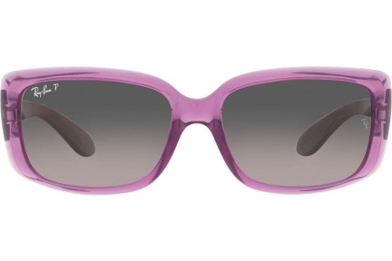 Okulary przeciwsłoneczne Ray-Ban RB4389 6443M3 Polarized Prostokątne Fioletowe